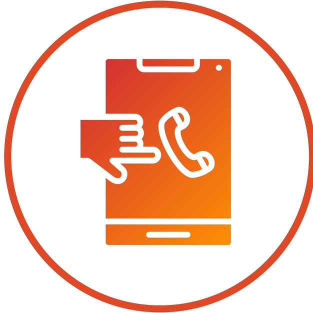 Vectorontwerp ClicktoCall Icon Stijl