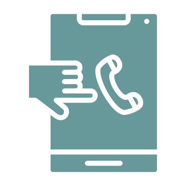 Vectorontwerp ClicktoCall Icon Stijl