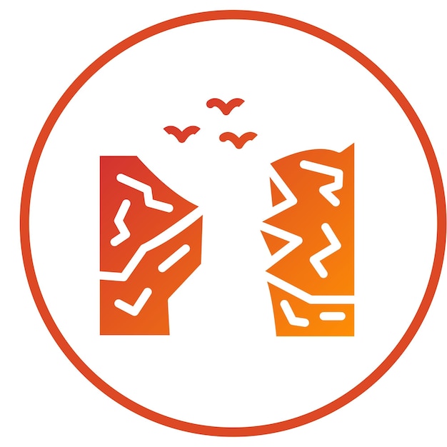 Vectorontwerp Cliff Icon Style