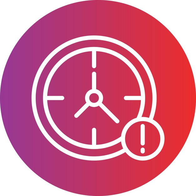 Vectorontwerp Clock Out Icon Stijl