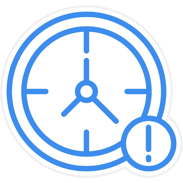 Vector vectorontwerp clock out icon stijl