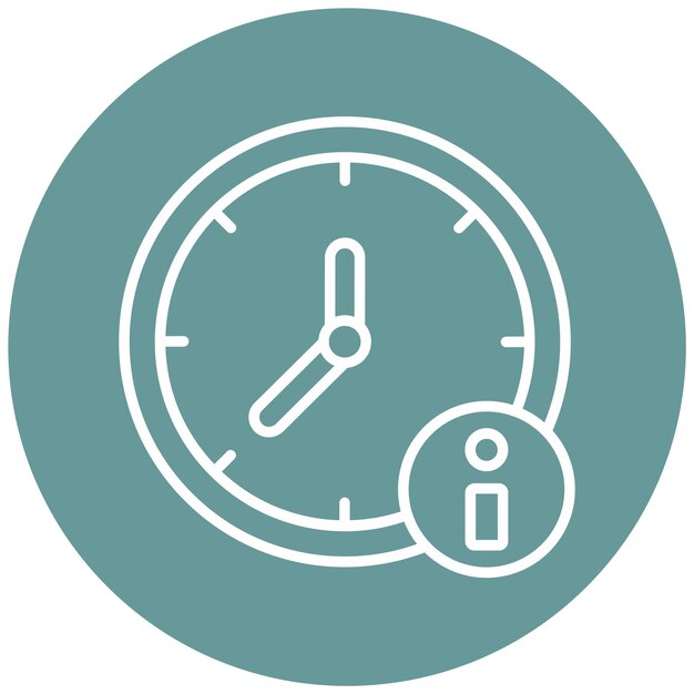 Vectorontwerp Clock Out Icon Stijl