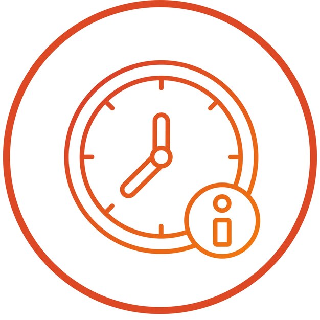Vectorontwerp Clock Out Icon Stijl