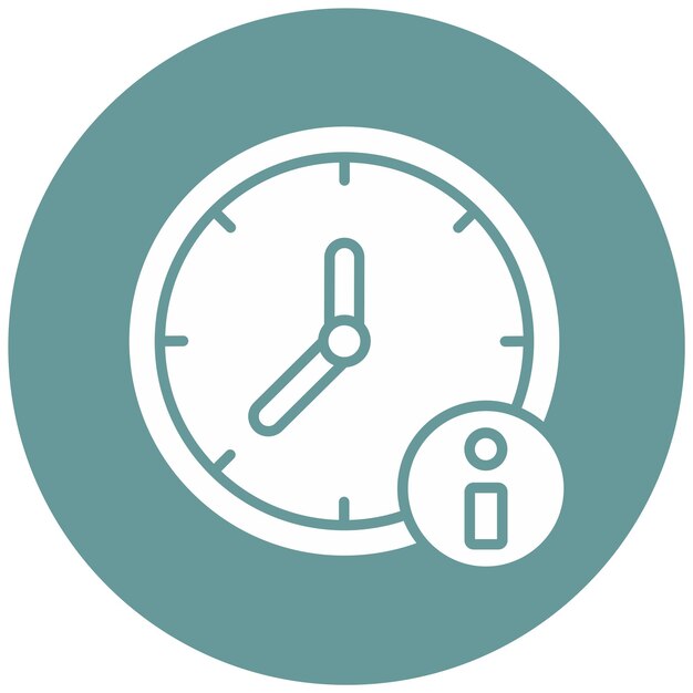 Vectorontwerp Clock Out Icon Stijl