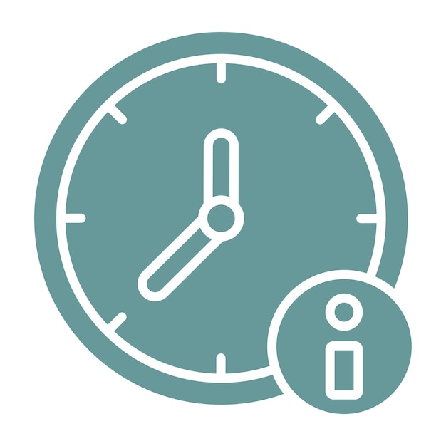 Vectorontwerp Clock Out Icon Stijl