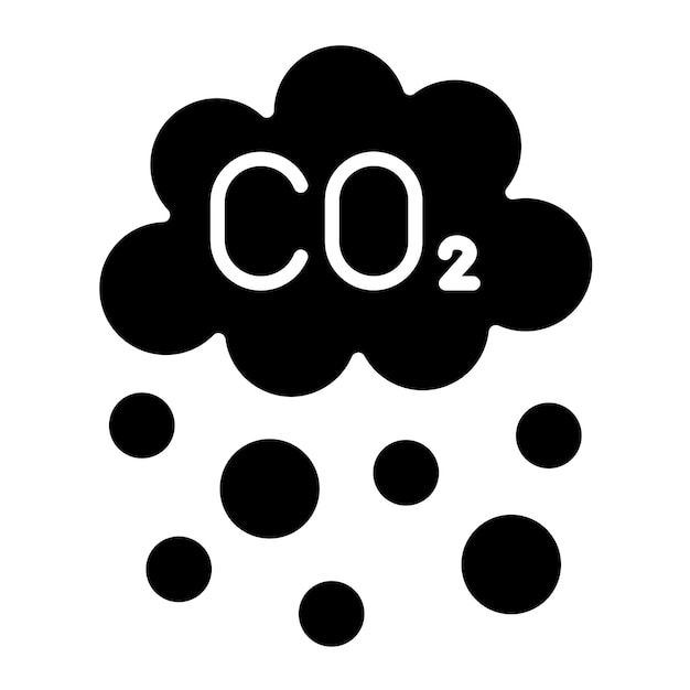 Vector vectorontwerp co2-vervuiling icon style