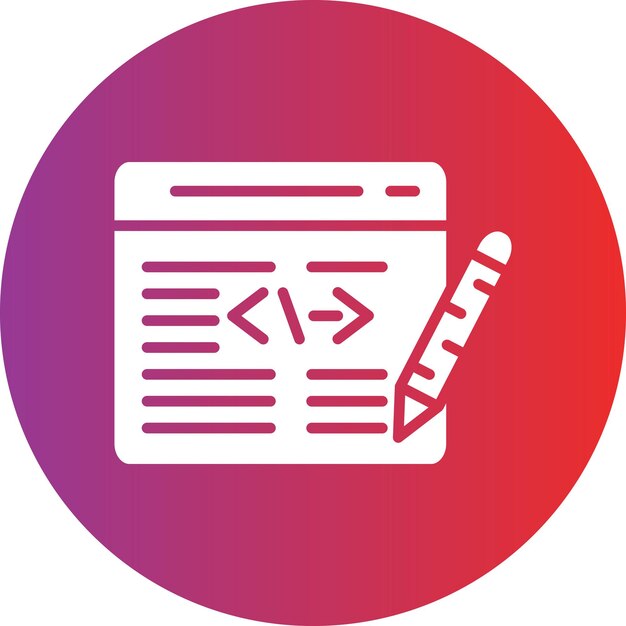 Vectorontwerp Codebewerking Icon Stijl