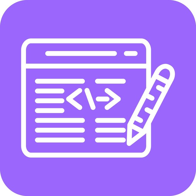 Vectorontwerp Codebewerking Icon Stijl