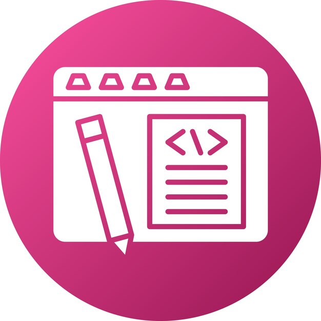 Vectorontwerp Codebewerking Icon Stijl
