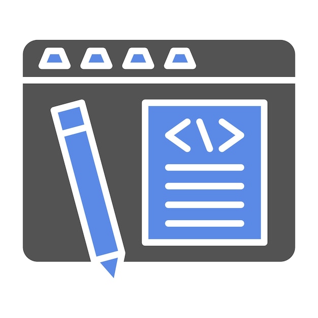 Vectorontwerp Codebewerking Icon Stijl