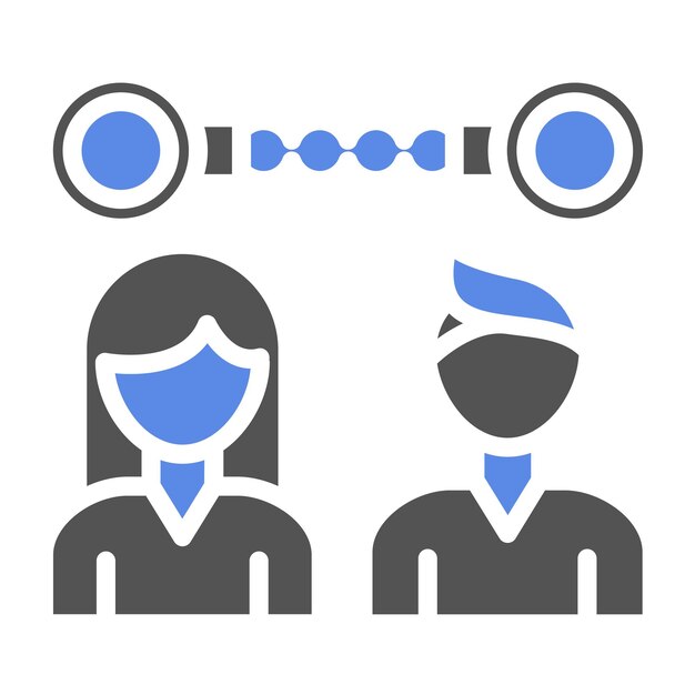 Vectorontwerp Codependency Icon Style