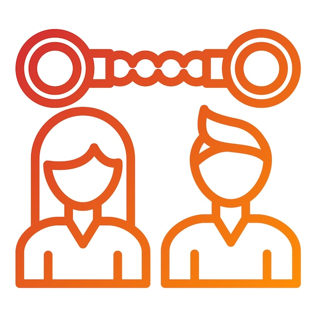 Vectorontwerp Codependency Icon Style