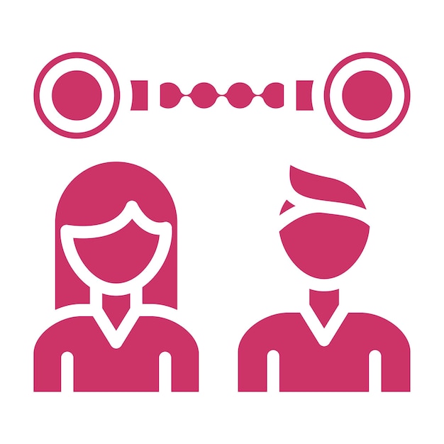 Vectorontwerp Codependency Icon Style