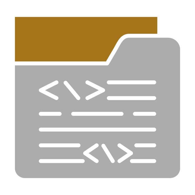 Vectorontwerp Codering Map Icon Stijl