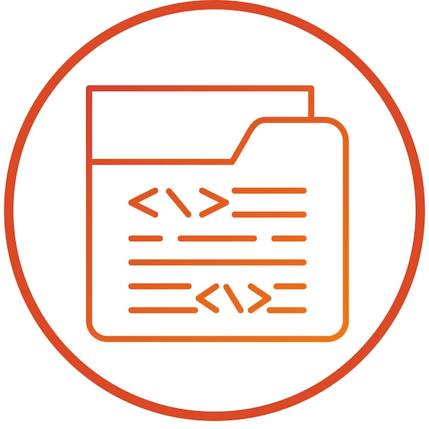 Vectorontwerp Codering Map Icon Stijl