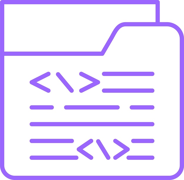Vectorontwerp Codering Map Icon Stijl
