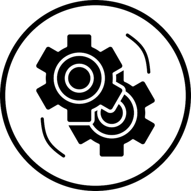 Vectorontwerp Cog Icon Style