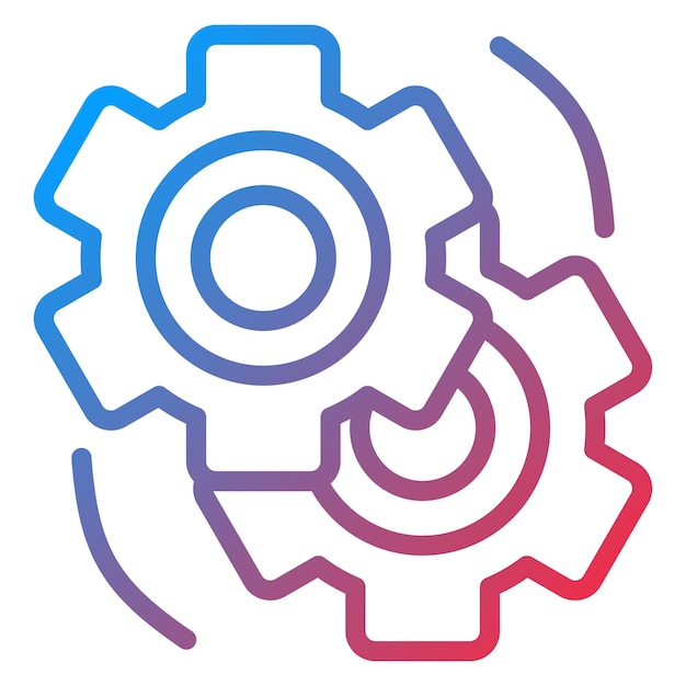 Vectorontwerp Cog Icon Style