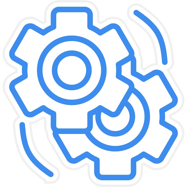 Vectorontwerp Cog Icon Style