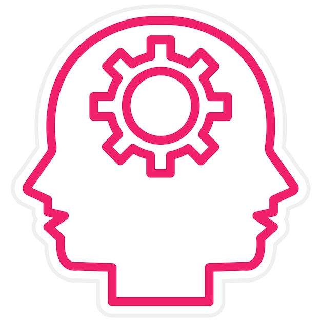 Vectorontwerp Cognitieve Psychologie Icon Stijl