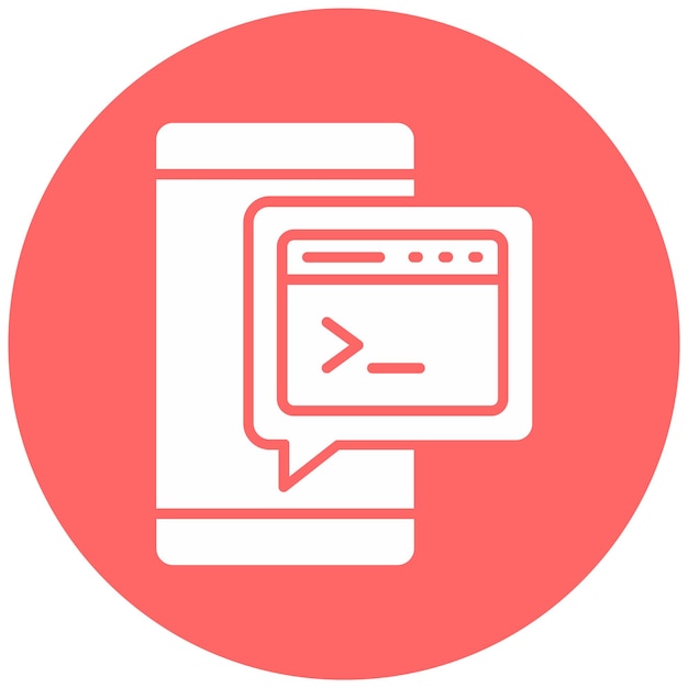 Vectorontwerp Command Line Icon Style