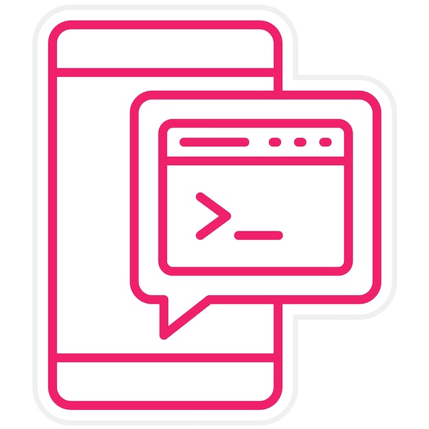 Vectorontwerp Command Line Icon Style