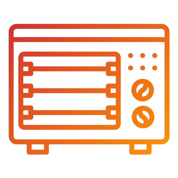 Vectorontwerp Compacte oven Icon Style