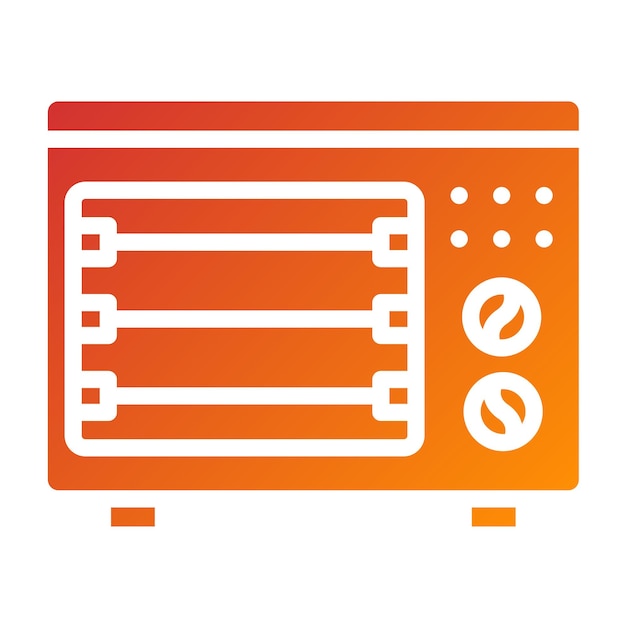 Vectorontwerp Compacte oven Icon Style