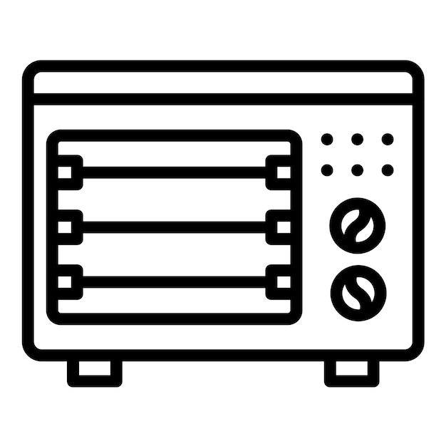 Vectorontwerp Compacte oven Icon Style