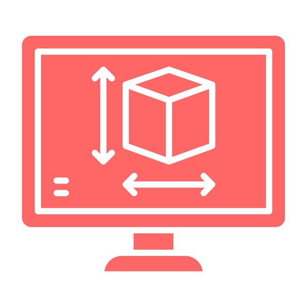 Vectorontwerp Computer Aided Design Icon Style