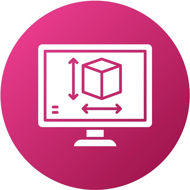Vectorontwerp Computer Aided Design Icon Style