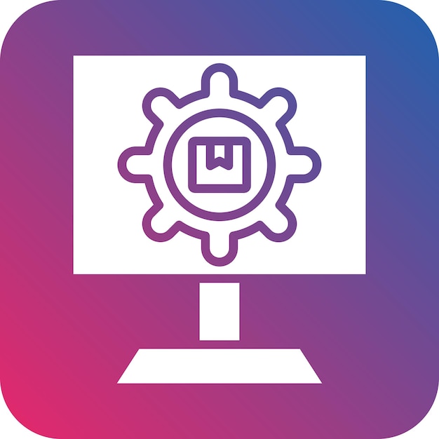 Vectorontwerp Computer Aided Manufacturing Icon Style