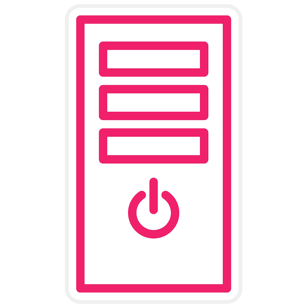 Vectorontwerp Computer Case Icon Style