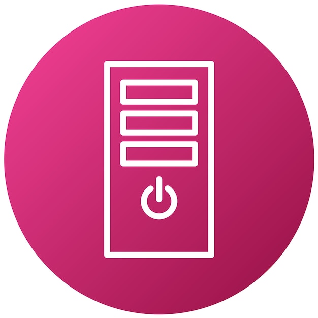 Vectorontwerp Computer Case Icon Style