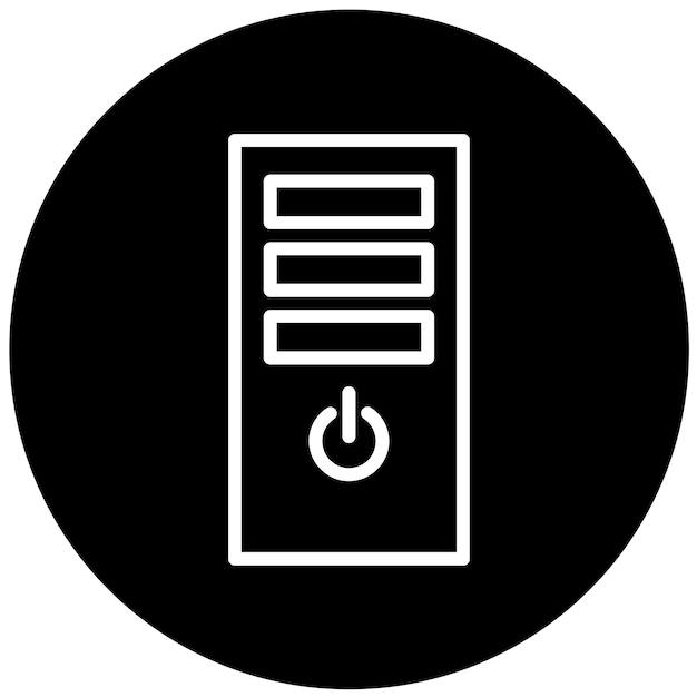 Vectorontwerp Computer Case Icon Style