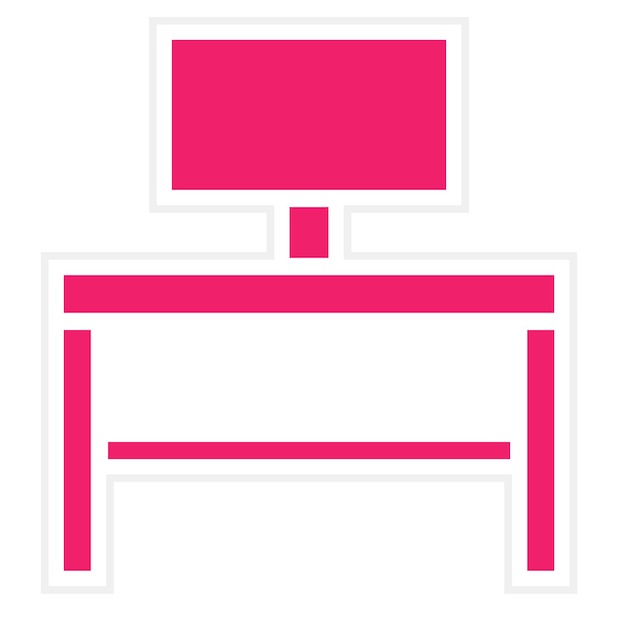Vectorontwerp Computer Desk Icon Style
