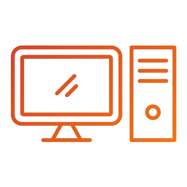 Vectorontwerp Computer Icon Style