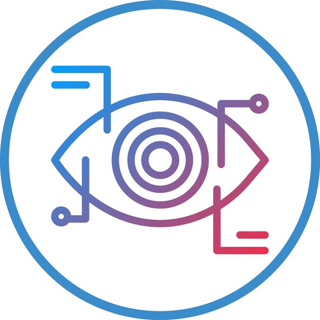 Vectorontwerp Computer Vision Icon Style