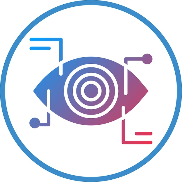 Vectorontwerp Computer Vision Icon Style
