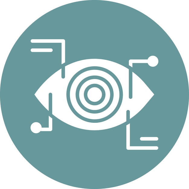 Vectorontwerp Computer Vision Icon Style