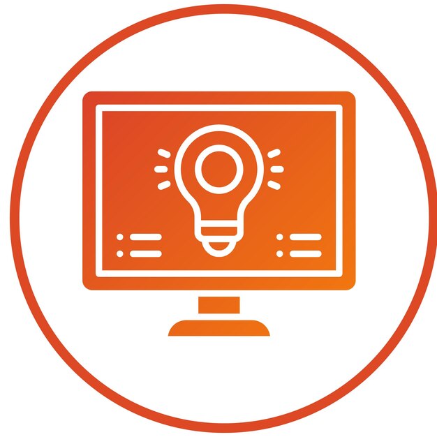 Vectorontwerp Computer Vision Icon Style