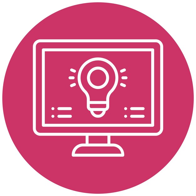 Vectorontwerp Computer Vision Icon Style