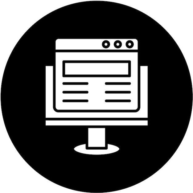 Vectorontwerp Computer Website Icon Style