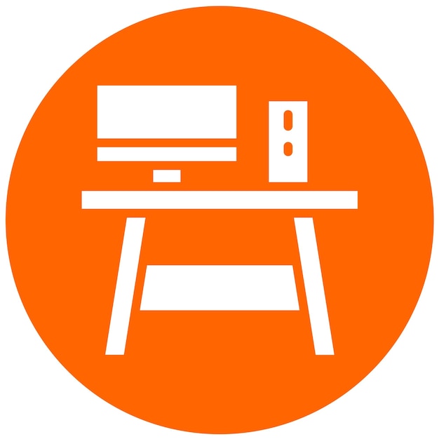 Vectorontwerp Computertafel Icon Stijl