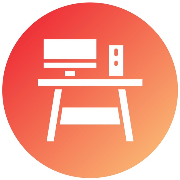 Vectorontwerp Computertafel Icon Stijl