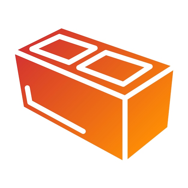 Vectorontwerp Concrete Block Icon Style