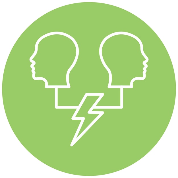 Vectorontwerp Conflict Icon Style