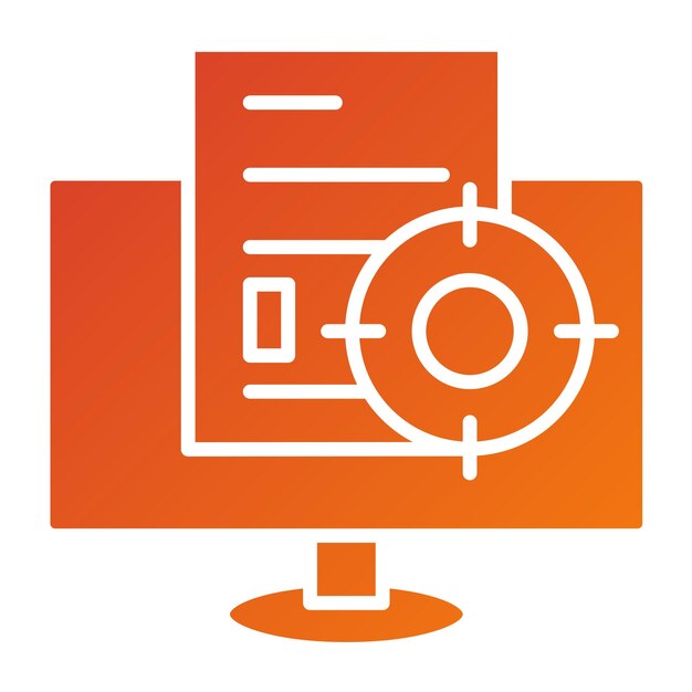 Vectorontwerp Contextuele Targeting Icon Style