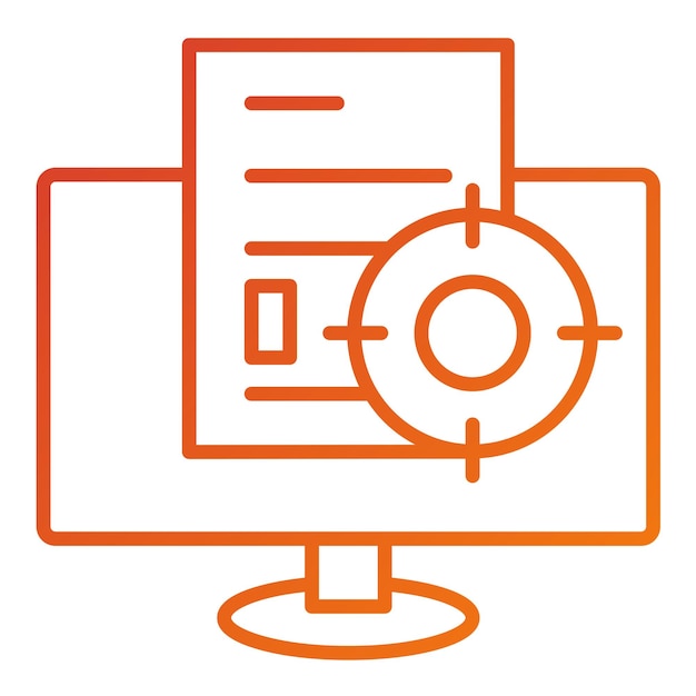 Vectorontwerp Contextuele Targeting Icon Style