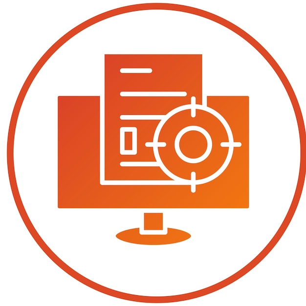Vectorontwerp Contextuele Targeting Icon Style